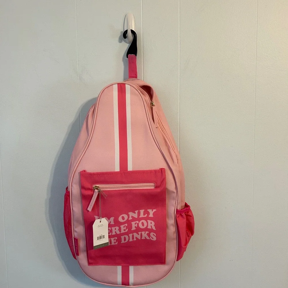 Steel Mill & Co Pink I\'m Only Here For The Dinks Pickleball Sling‎ Bag NWT